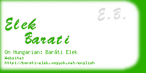 elek barati business card